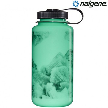 Nalgene 1000cc 寬嘴水壺/運動水瓶/寬口瓶 夜光圖騰系列 682025-0034 發光黑水晶