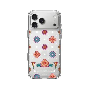 iPhone 17 Pro Max Clear Case（相機按鈕） 透明 - Catalina Estrada - Flowers Stickers