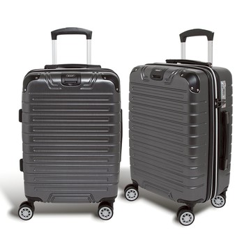 【Alldma鷗德馬】29吋追星款拉鏈行李箱H6-黑銀拉絲(贈保護套C2+B2棋盤束帶+多功能海關鎖)