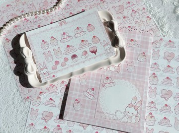 Valentine material paper