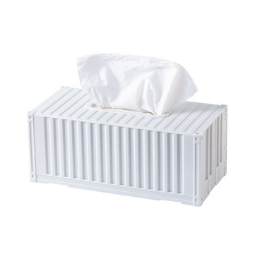 【UDiLiFE】工業風貨櫃屋造型衛生紙盒 (典雅白) 貨櫃衛生紙盒 面紙盒 貨櫃面紙盒 衛生紙盒  集裝箱  紙巾盒