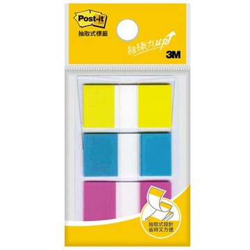 3M Post-it利貼可再貼抽取式指示標籤/683-3C/21x44mm/10張x3色/包