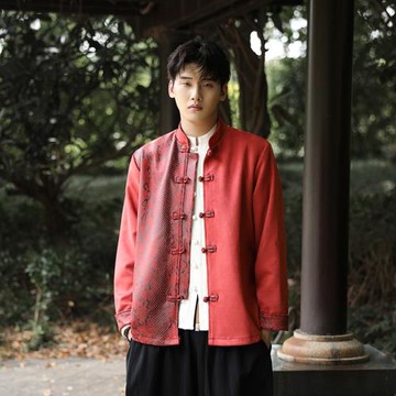 麂皮絨外套2025年新款春秋新中式盤扣上衣中國風復古唐裝立領夾克