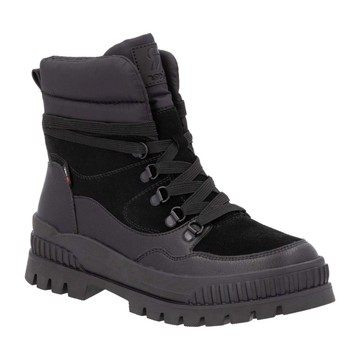 R-EVOLUTION BLACK CASUAL CLOSED LADIES MID HEIGHT BOOTS 黑色女款鞋子