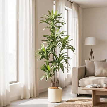 【免養護】步步高升幸運木1.5公尺室內大型仿真植栽(贈送花盆)