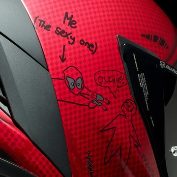 台中硬了安全帽ruroc eox marvel's deadpool