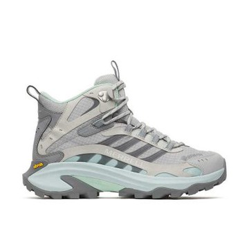 Merrell Moab Speed 2 Mid GTX [ML00004911] 女 戶外/登山 淺灰 灰藍 防水