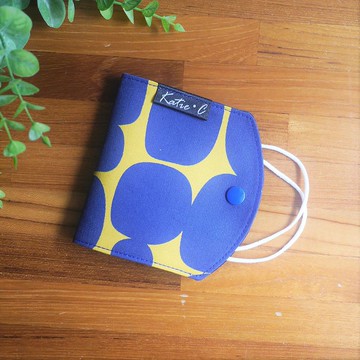 限量訂製款=口罩暫存套/口罩收納套=北歐X幾何=礫石=芥末黃x藍