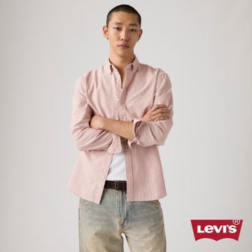 Levi s 刺繡 LOGO 牛仔襯衫 條紋襯衫 男生上衣 人氣新品