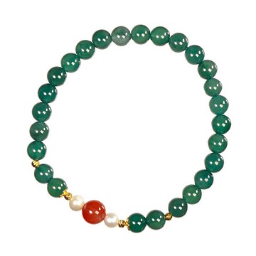 【正佳珠寶】翡翠 高品冰種藍水翡翠 瑪瑙珍珠設計款 天然A貨翡翠