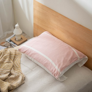 日本製 今治四重紗布 100% 純棉枕頭巾 粉色