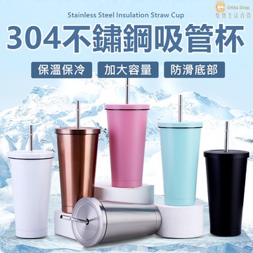 吸管杯 不鏽鋼吸管杯 吸管杯子 環保飲料杯 保溫杯 保冰杯 吸管保溫杯 隨身杯 冷飲杯 吸管杯子