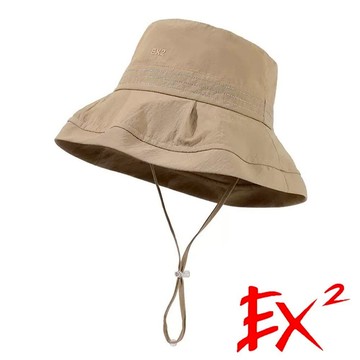 【EX2德國】女防曬漁夫帽 (57cm)『卡其』367152 戶外 露營 登山 健行 休閒 時尚 防曬 帽子