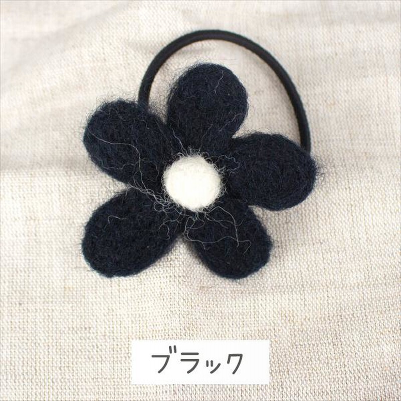 【フラワーブルー】ベビーヘアクリップ♡サンプル♡ヘアゴム　セミオーダーメイド フラワーブルー】ベビーヘアクリップ♡サンプル♡ヘアゴムセミオーダー