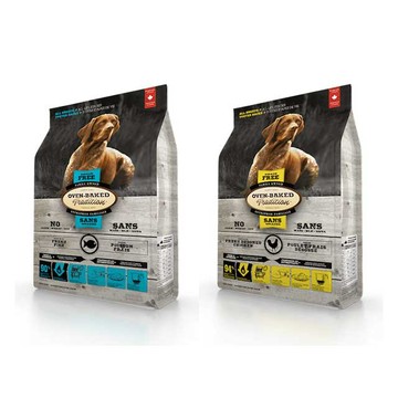 Oven-Baked 全齡犬無穀 犬糧25磅 原顆粒 (野放雞/深海魚配方)｜天然無添加｜易吸收消化｜豐富蛋白質｜零穀物添加