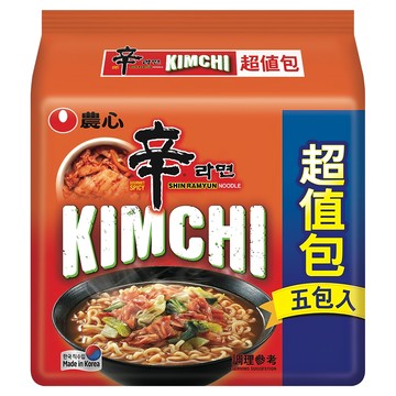 NONGSHIM 農心 辛拉麵 辛辣白菜風味拉麵 120g  5包