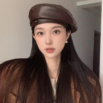 帽子 貝雷帽 秋冬帽子女 法式貝雷帽英倫風日系pu皮質貝雷帽子女秋冬季英倫復古簡約百搭網紅畫家帽蓓蕾帽潮10.11