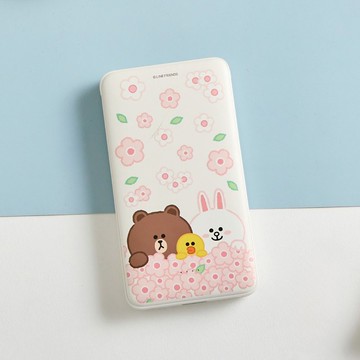LINE FRIENDS經典-花花世界雙線快充10000mAh行動電源
