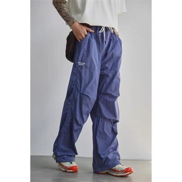 夏季新款戶外輕薄可收納速干工裝褲男女寬松山系休閑寬松直筒長褲