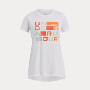 UA 女童 TECH BLOCK LOGO 短袖T-Shirt 熱銷商品