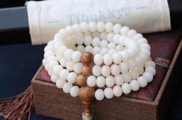 白玉菩提根 7x9mm 蘋果圓 佛珠念珠 菩提子 六道木佛頭 108顆