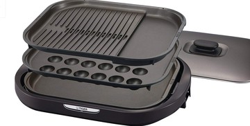 (3種烤盤) TIGER 虎牌 烤盤  CRC-A300 多功能 烤盤 炭烤 章魚燒 日本必買代購