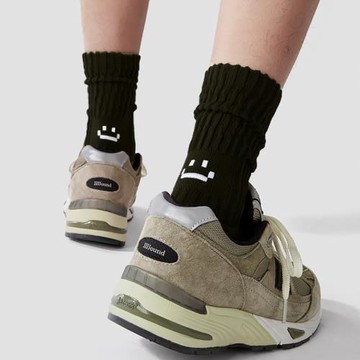 襪子男中筒襪夏季純棉抗菌防臭吸汗黑白色男學生跑步運動長襪