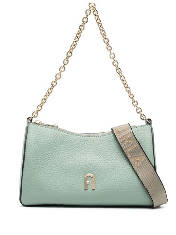 Furla - embossed-logo leather cross body bag - women - Leather/Polyester/Polyester - One Size - Green
