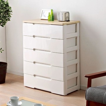 IRIS OHYAMA 木質天板五層收納櫃寬73公分 HG-725B(衣櫃/收納箱/收納盒)