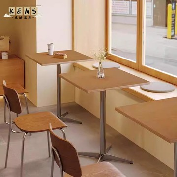 免運 咖啡店桌椅 沙發 商用沙發卡座 定制中古風北歐網紅奶茶店咖啡廳桌椅原木色蛋糕烘焙店海洋板桌椅工廠直銷 售後保障 店長新品推薦 5k1226