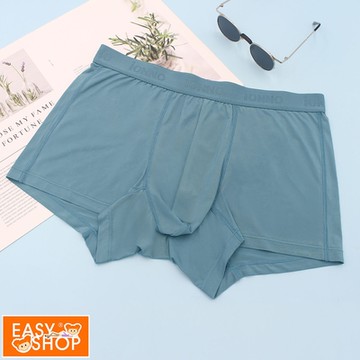 EASY SHOP-iONNO-抗臭清新褲-天然植萃抗菌防臭透氣男士短版平口內褲-英倫藍
