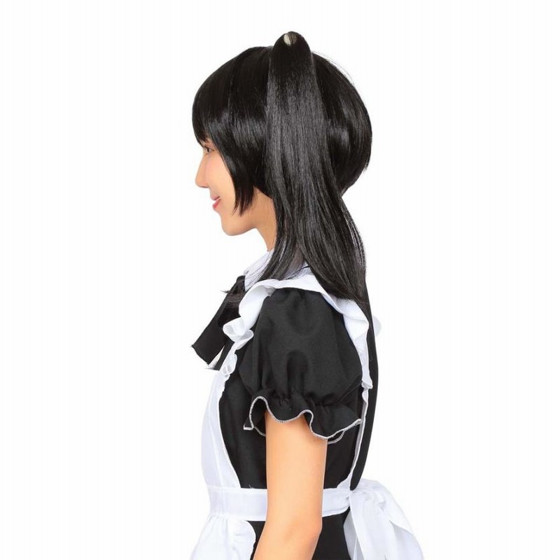 コスプレ かつら カツラ ウィッグ カツランド 黒髪ツインテール
