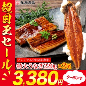 特大 うなぎ蒲焼き440g (2尾x220g) プレミアム会員送料無料 たれ・山椒付き 中国産 鰻 ウナギ かば焼き うな丼 冷凍便 海鮮 土用の丑の日