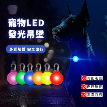 【夜間遛狗必備】防走丟寵物LED發光吊墜 夜光防走丟燈狗牌 夜間遛狗燈 防走失丟燈狗牌 貓咪鈴鐺遛寵安全夜間遛狗超醒目