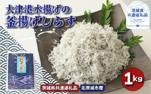 大津港水揚げの釜揚げしらす　1kg（茨城県共通返礼品／北茨城市産）