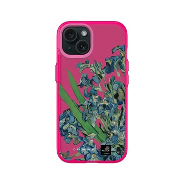 iPhone 15 Clear 粉漾桃 - Van Gogh Museum - 鳶尾花 - 透明
