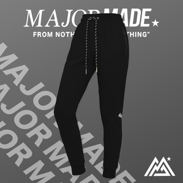 3D剪裁拉鍊登峰棉褲