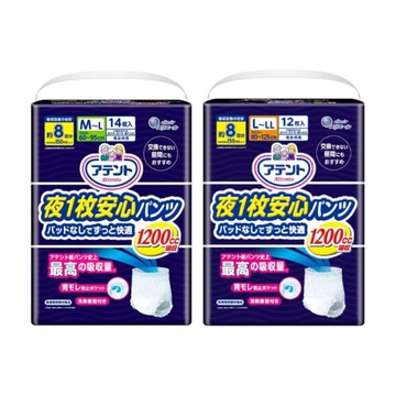 大王 Attento 夜間超安心褲型強效8回吸收-男女共用 (M~LL號/3包/箱)【杏一】