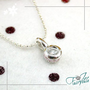 【伊飾炫銀】微風戀曲＊鑽飾純銀項鍊