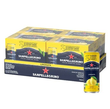 San Pellegrino 聖沛黎洛 氣泡水果飲料 檸檬口味 330毫升 X 24罐
