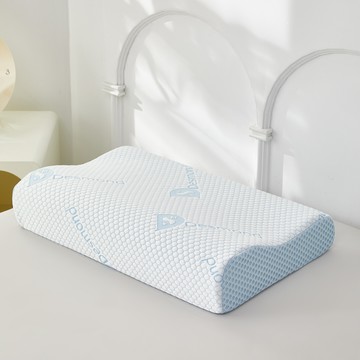 Ishur 伊舒爾 極冰感太空記憶枕 工學護頸型  60 x 40 x 12cm  白色  2個
