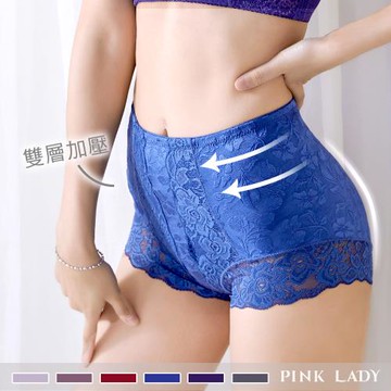 【PINK LADY】收腹提臀 古典女爵 花漾包臀蕾絲 高腰平口 內褲229