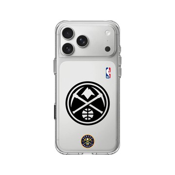 iPhone 17 Pro Max Clear Case（相機按鈕） 透明 - NBA - B&W-丹佛金塊 Denver Nuggets B&W