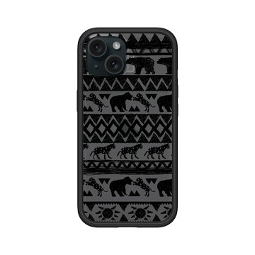 iPhone 15 Mod NX 黑 - 花生騷 WasangShow - 熊與豹