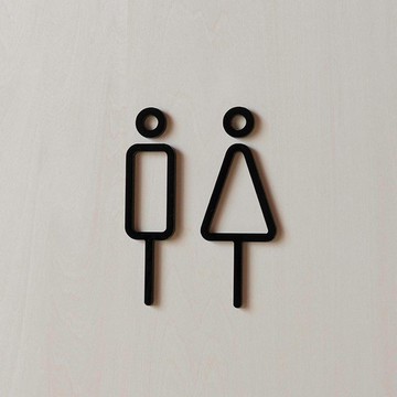 MOHEIM｜RESTROOM SIGN 男女標示 黑