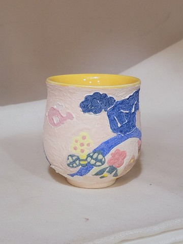 岩彩手繪水杯-春天