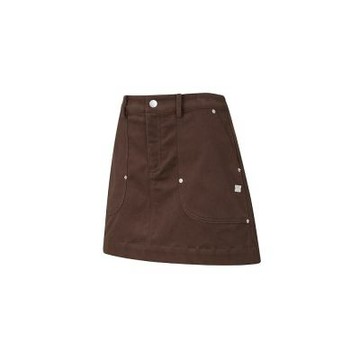 FILA 女平織短裙-棕色 5SKA-5416-BN
