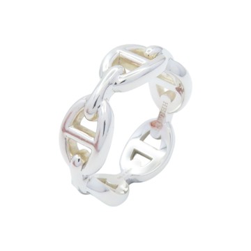 HERMES 愛馬仕 925純銀 Chaine D Ancre Enchainee 戒指 54 【二手名牌BRAND OFF】