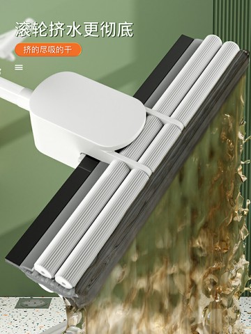 佳幫手2021新款超強吸水大號膠棉式拖把家用一拖凈擠水海綿地拖布