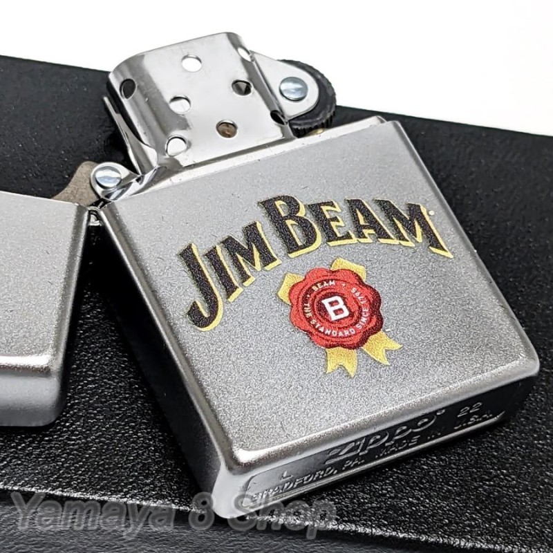 ZIPPO ジッポー ライター ジムビーム ウィスキー ロゴ シルバーダスト